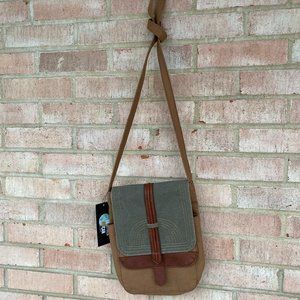 Mora B Jute Crossbody with Real Leather Detail